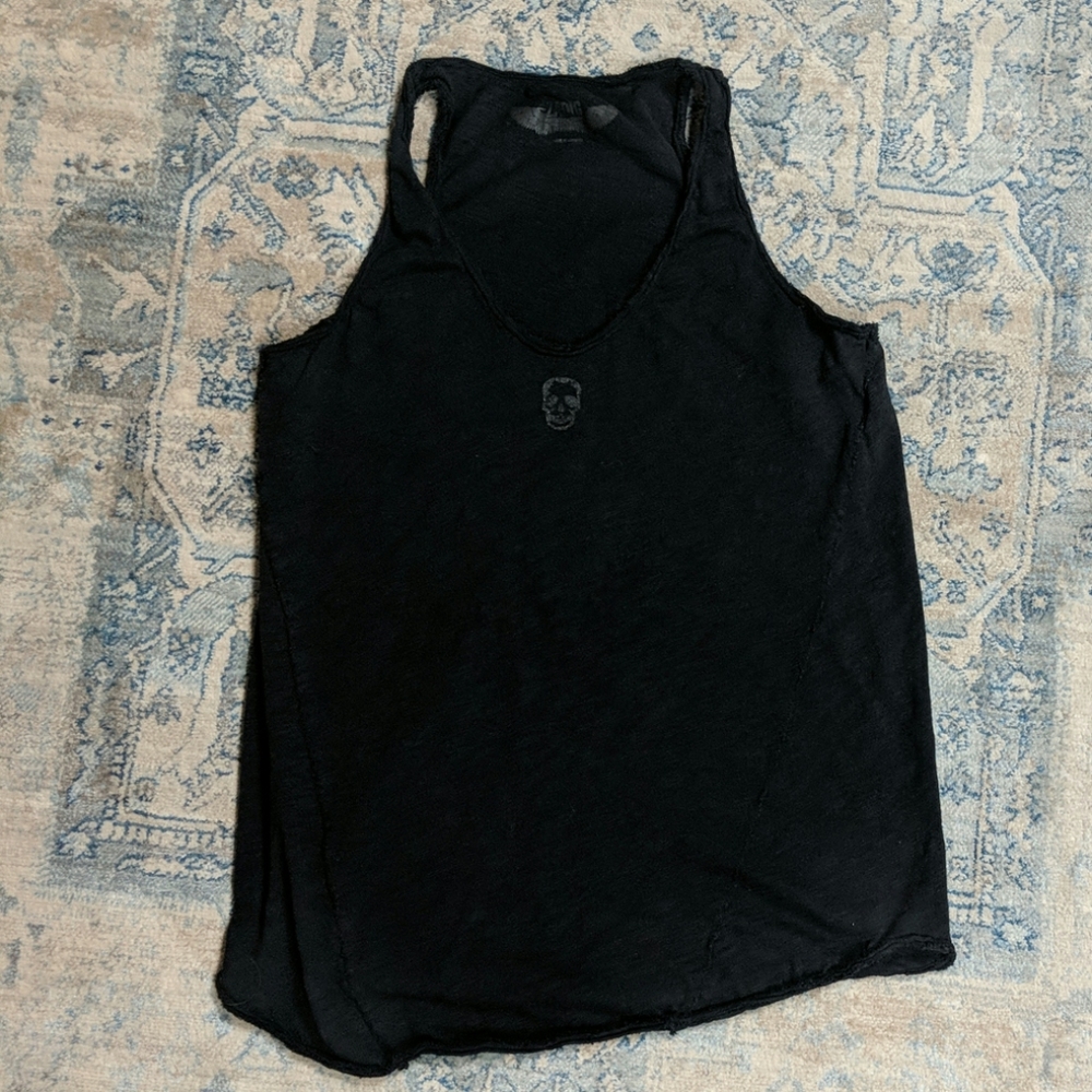 Zadig & Voltaire Skull Raw Hem Tank